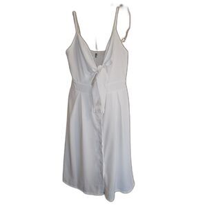 Ecowish White Cut Out Midi Dress Large Summer Resort Coastal‎ Bridal Shower